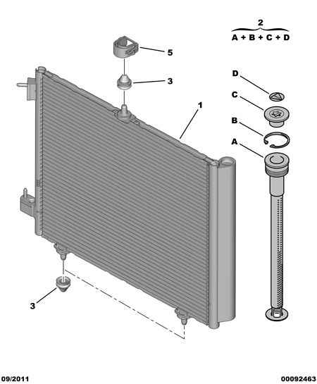PSA 6455.JF - Condensator, climatizare allinparts.ro