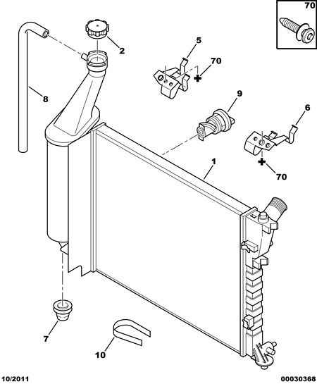 PSA 1330.47 - Radiator, racire motor allinparts.ro