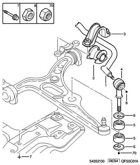 PSA 5087.35 - Brat / bieleta suspensie, stabilizator allinparts.ro