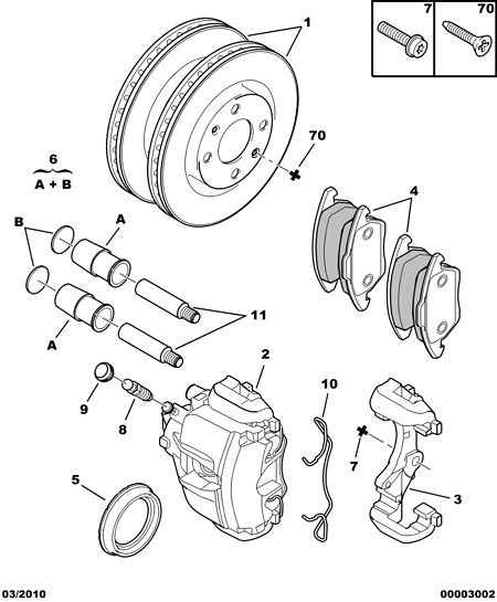 PSA 4427 C1 - Set accesorii, placute frana allinparts.ro