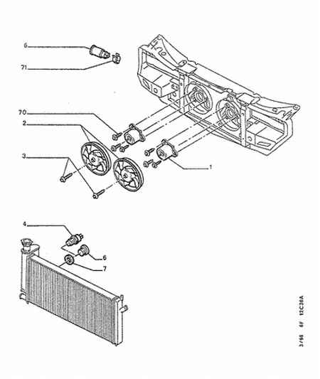 PSA 1264.44 - Comutator temperatura, ventilator radiator allinparts.ro