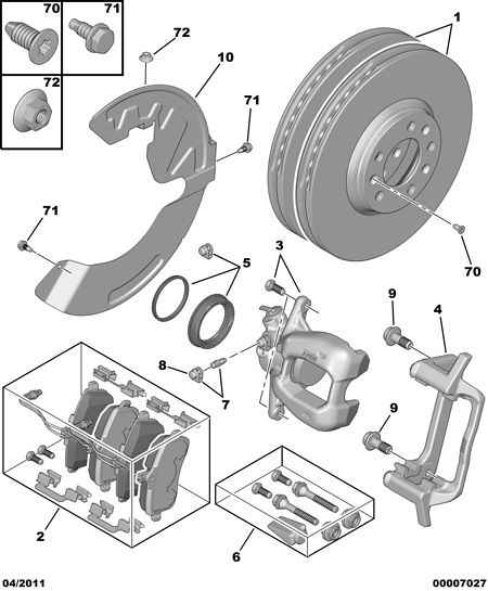 PSA 4254-78 - Set placute frana,frana disc allinparts.ro