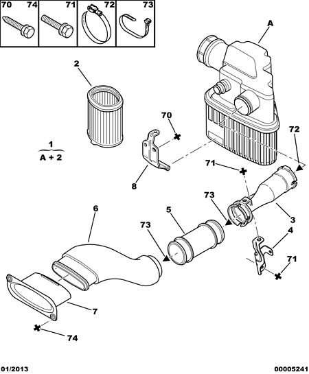 PSA 1444 F0 - Filtru aer allinparts.ro