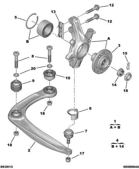 PSA 3520 V2 - Brat, suspensie roata allinparts.ro