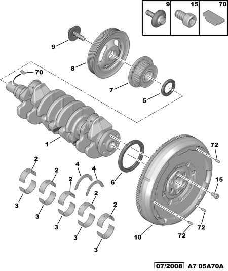 PSA 0515 T3 - Fulie curea, arbore cotit allinparts.ro