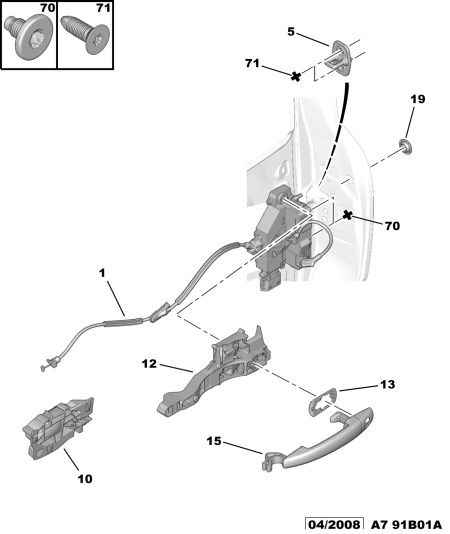 FCA 9101 GH - Maner usa allinparts.ro