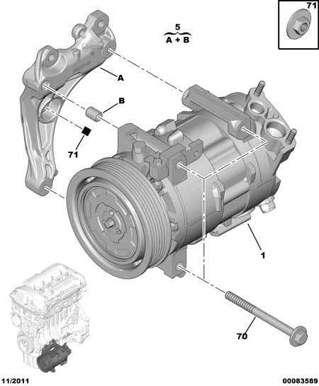 PSA 6453.WF - Compresor, climatizare allinparts.ro