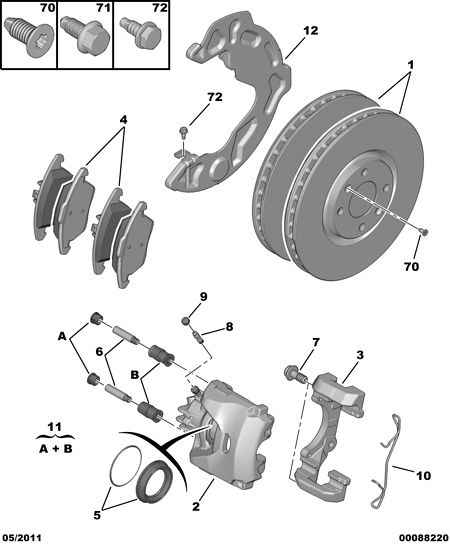 PSA 4404 K8 - Set bucsi de ghidaj, etrier frana allinparts.ro