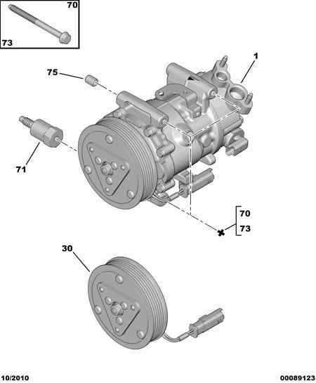 PSA 6487.69 - Compresor, climatizare allinparts.ro