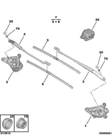 PSA 6423 N6 - Lamela stergator allinparts.ro