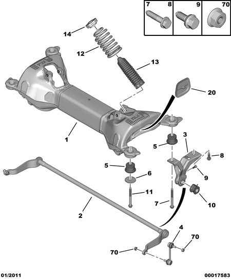 Mercedes-Benz 5178 52 - Brat / bieleta suspensie, stabilizator allinparts.ro