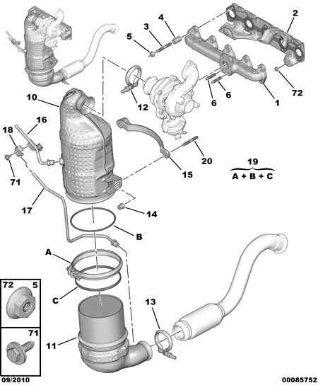 PSA 1738 83 - Filtru funingine / particule, sist.de esapament allinparts.ro