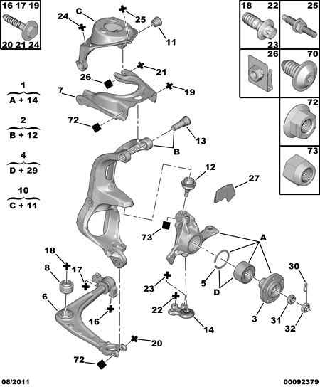 PSA 3640 72 - Articulatie sarcina / ghidare allinparts.ro