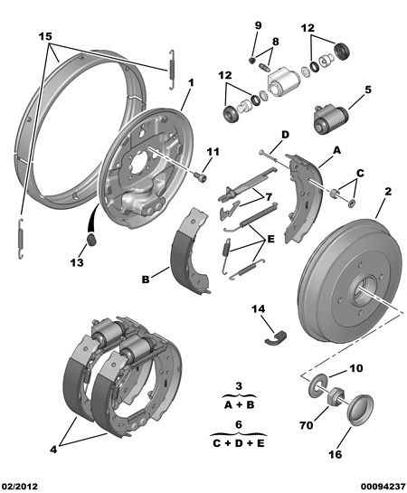 PSA 4241 9F - Set saboti frana allinparts.ro