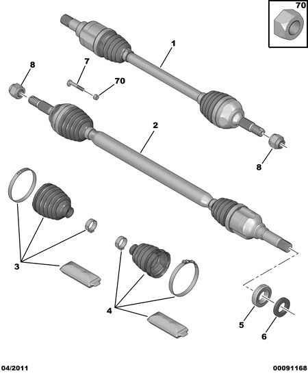 PSA 3287 95 - Burduf cauciuc, articulatie planetara allinparts.ro