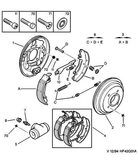 PSA 4308 52 - Set accesorii, sabot de frana allinparts.ro