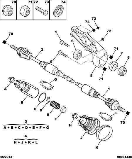 PSA 3293.05 - Burduf cauciuc, articulatie planetara allinparts.ro