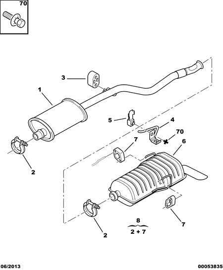 Talbot 1755 66 - Suport, toba esapament allinparts.ro