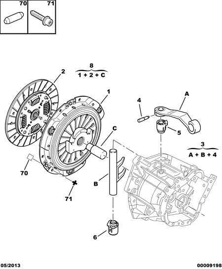 PSA 2050 S9 - Set ambreiaj allinparts.ro
