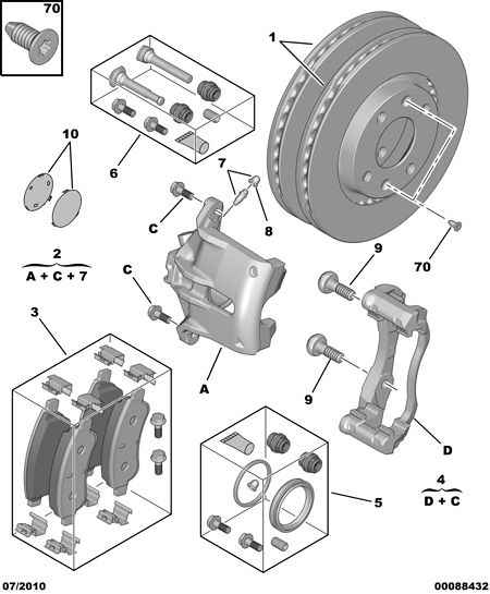 PSA 4254 89 - Set placute frana,frana disc allinparts.ro