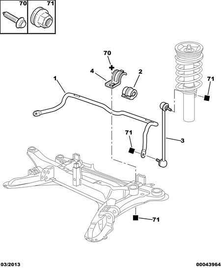 PSA 5087.60 - Brat / bieleta suspensie, stabilizator allinparts.ro