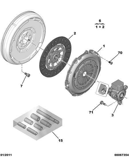 PSA 2037 08 - PSA 2037 08 - Set surub, volanta allinparts.ro
