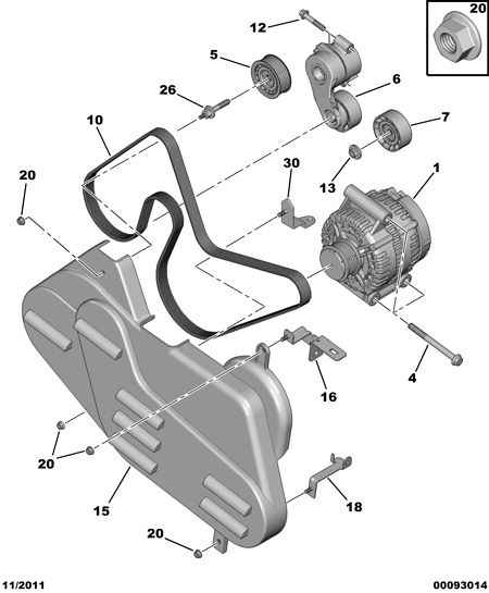 PSA 5705 EA - Generator / Alternator allinparts.ro