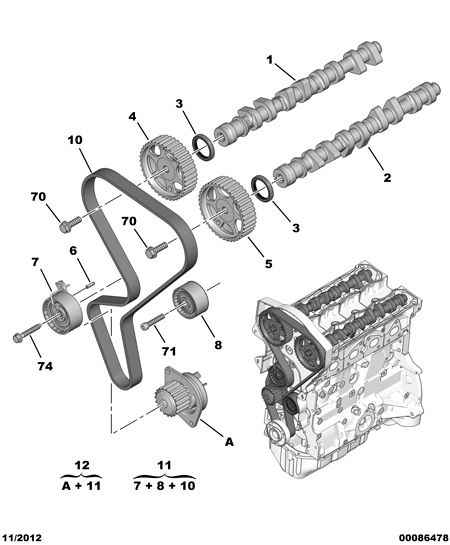 PSA 0829.C7 - Rola intinzator,curea distributie allinparts.ro