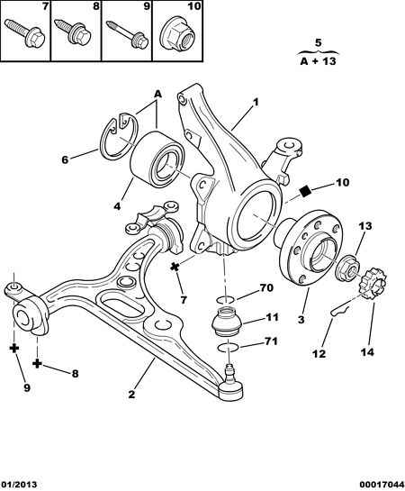PSA 3646 34 - Set reparatie, bara stabilizatoare allinparts.ro
