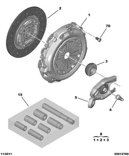 PSA 2052 84 - Set ambreiaj allinparts.ro