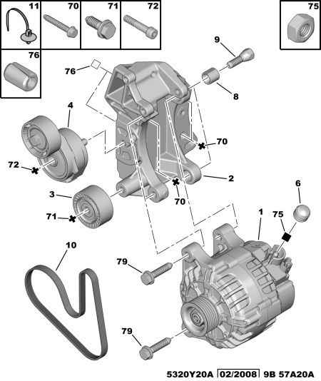 PSA 5705 KX - Generator / Alternator allinparts.ro