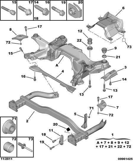 PSA 3504.30 - Suport,trapez allinparts.ro