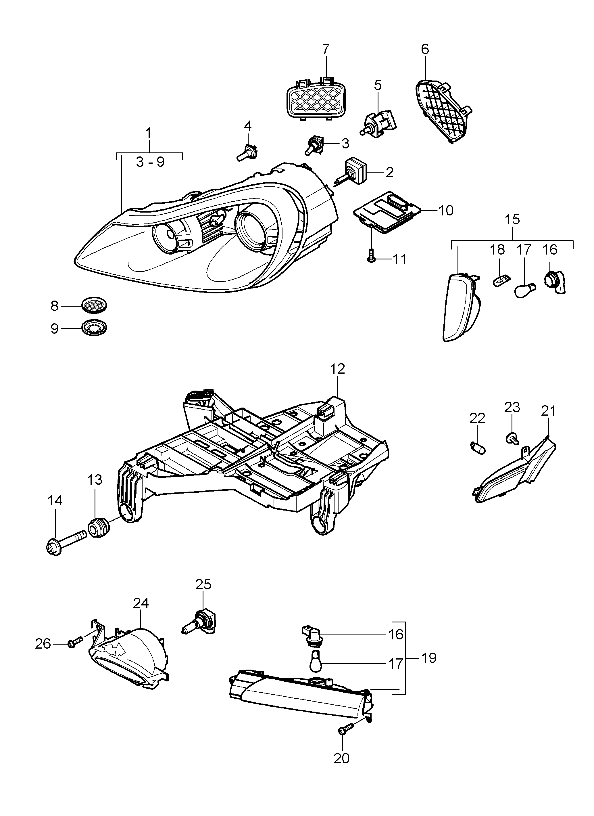 VAG 95563119402 - Unitate de control,lumini allinparts.ro