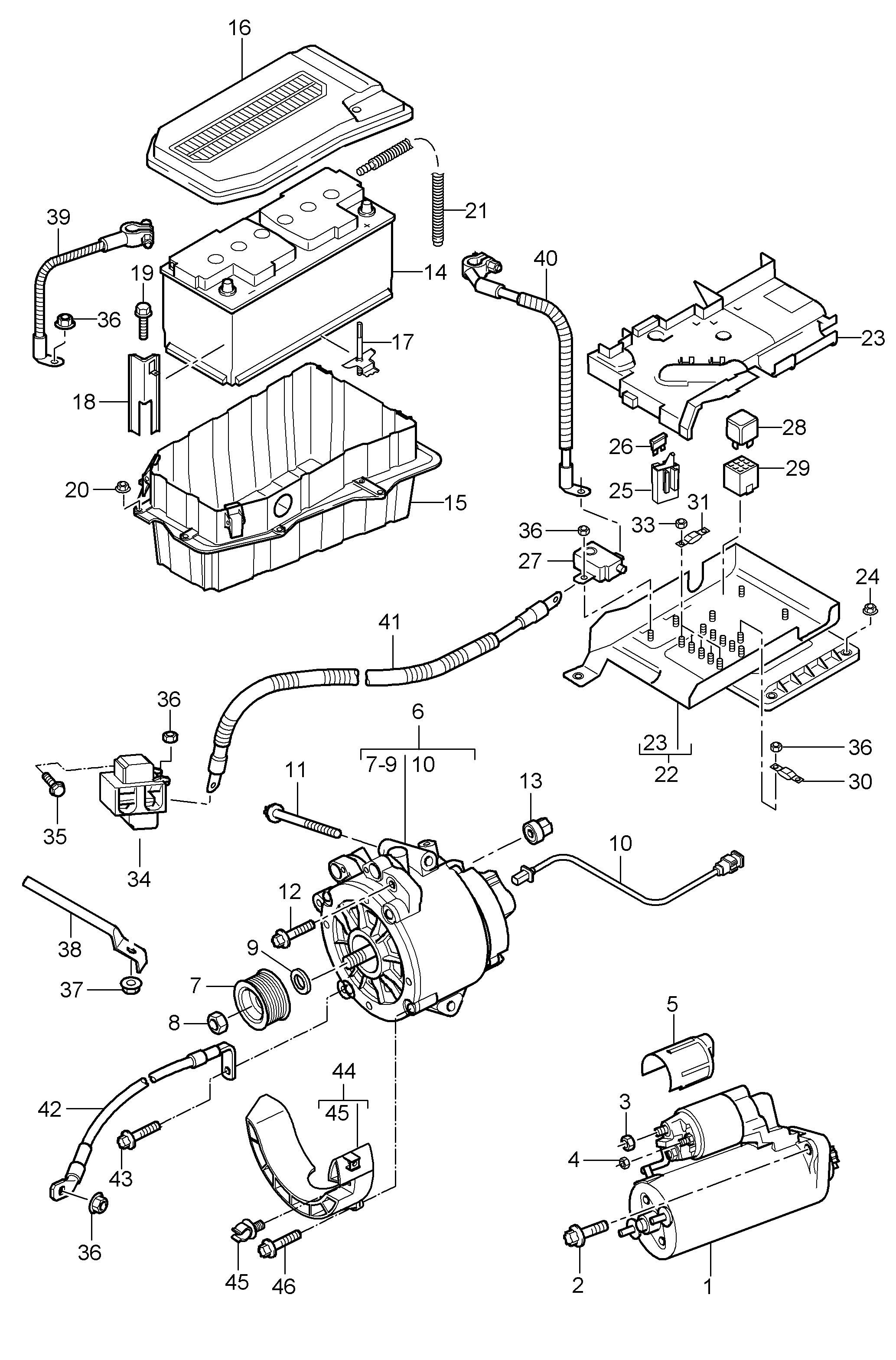 VAG 94860302500 - Generator / Alternator allinparts.ro