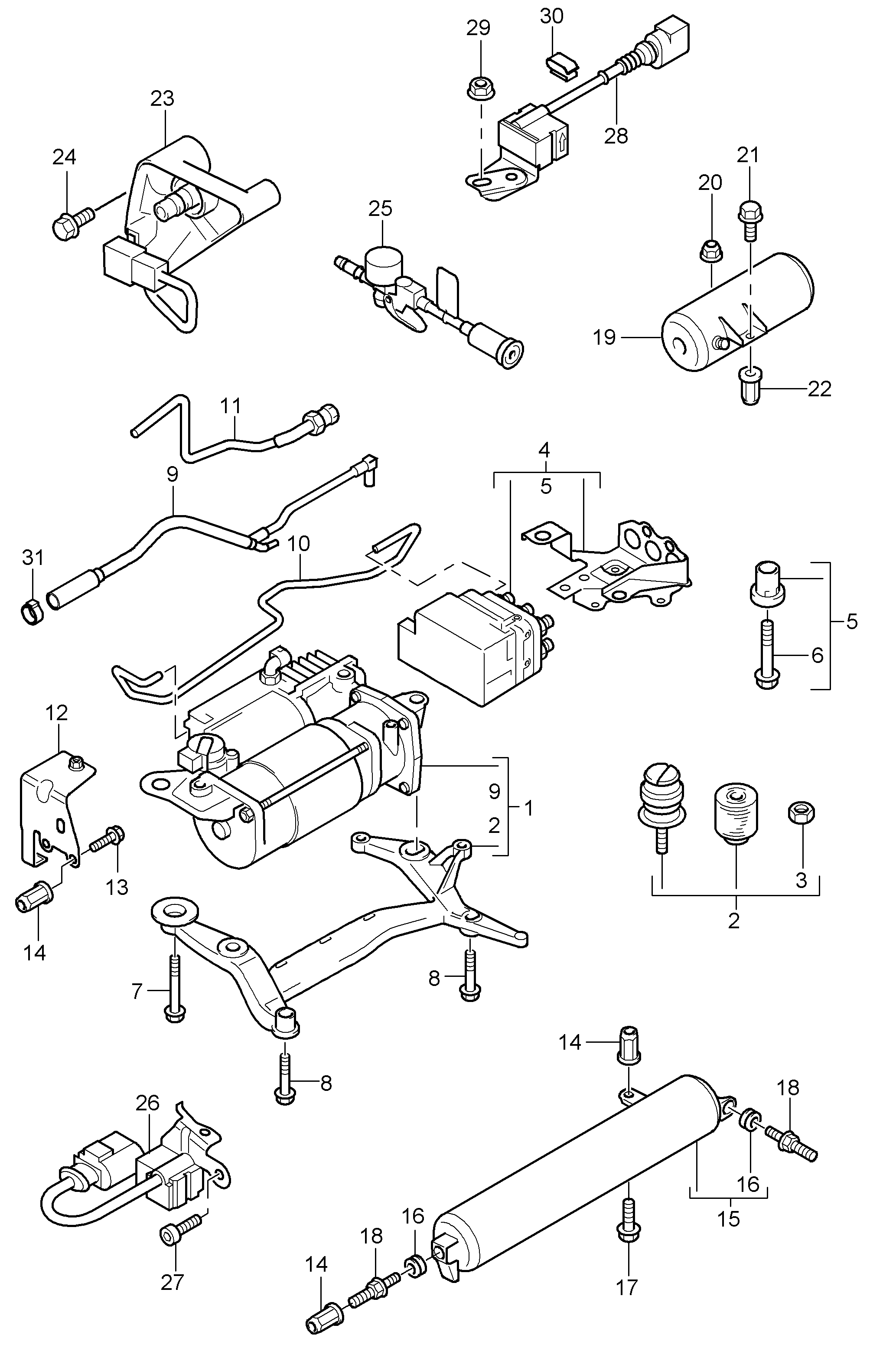 VAG 95535890102 - Compresor, instalatie aer comprimat allinparts.ro