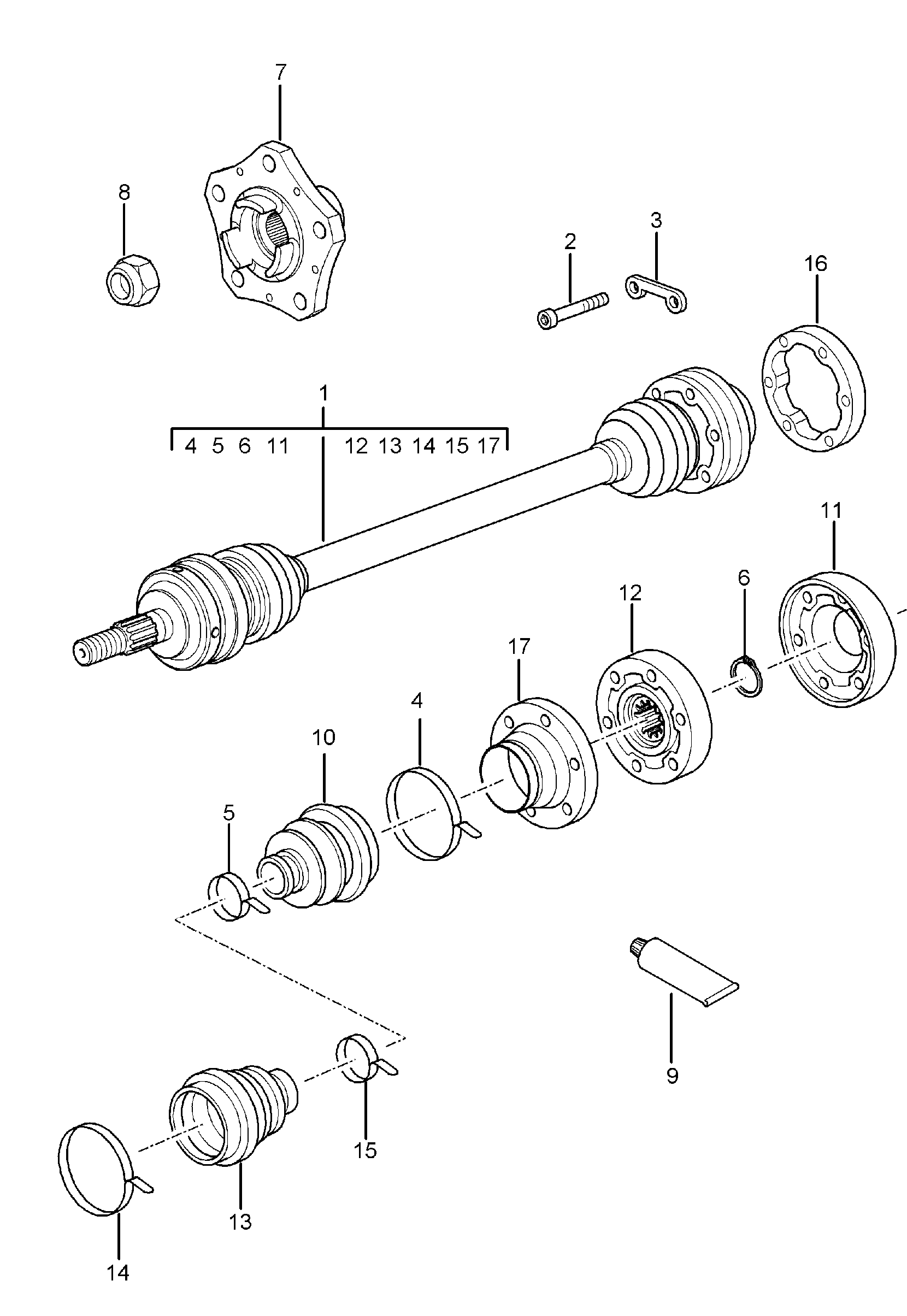 VAG 92833229302 - Burduf cauciuc, articulatie planetara allinparts.ro