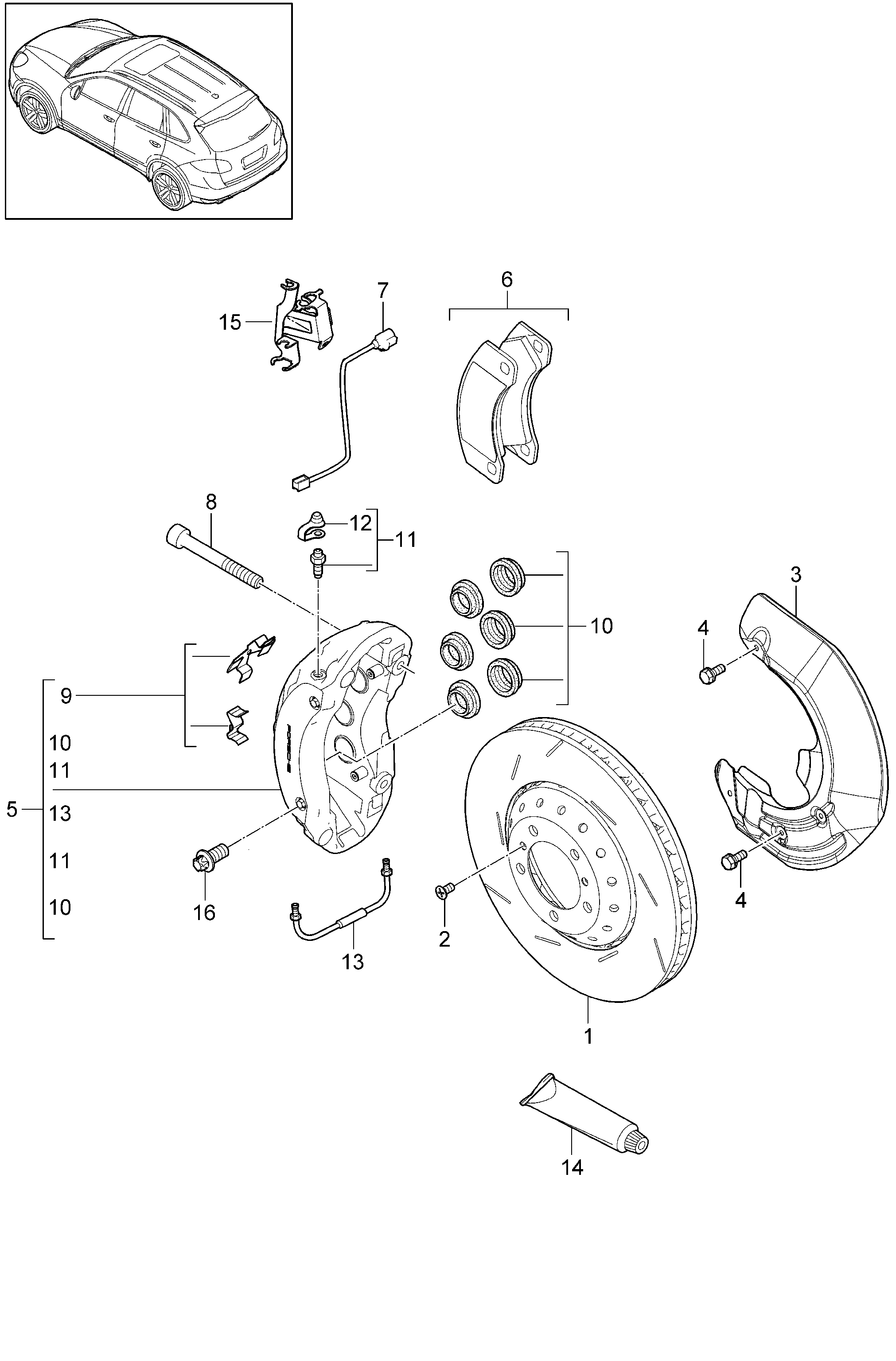 VAG 970 351 959 00 - Set accesorii, placute frana allinparts.ro