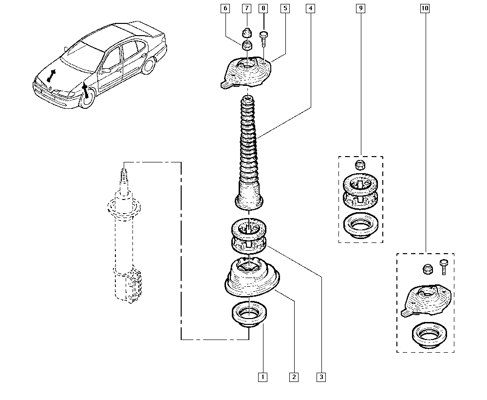RENAULT 77 00 777 654 - Rulment sarcina suport arc allinparts.ro