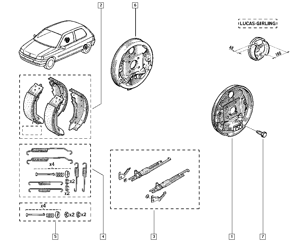 RENAULT 7701208854 - Set accesorii, sabot de frana allinparts.ro