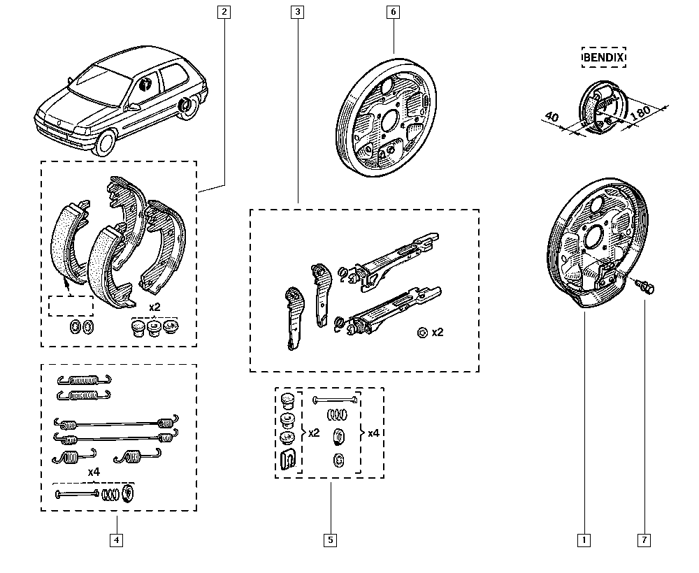 RENAULT 7701204268 - Set saboti frana allinparts.ro