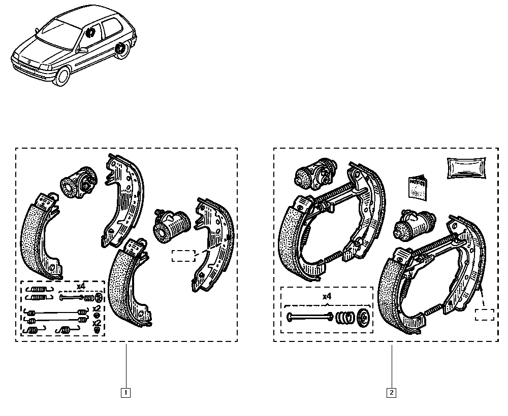 RENAULT TRUCKS 7701205315 - Set saboti frana allinparts.ro