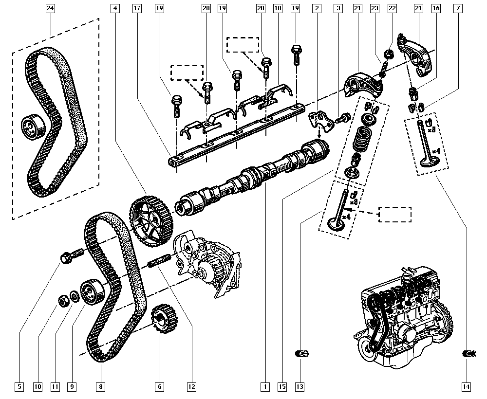NISSAN 7700739336 - Roata dintata, ax cu came allinparts.ro
