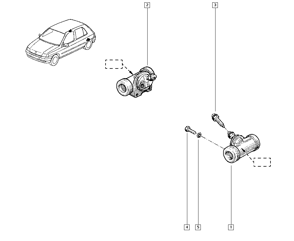 RENAULT 77 01 035 464 - Cilindru receptor frana allinparts.ro