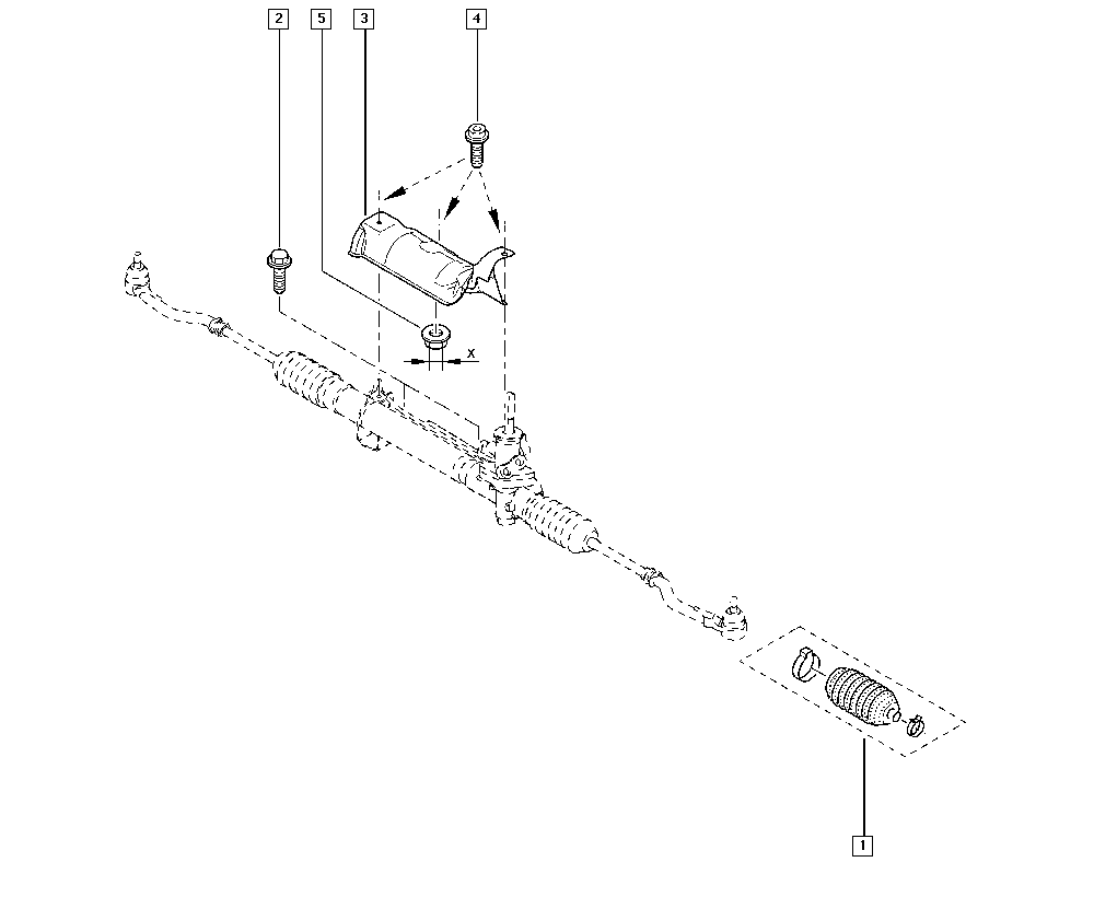 RENAULT 7701474075 - Ansamblu burduf, directie allinparts.ro