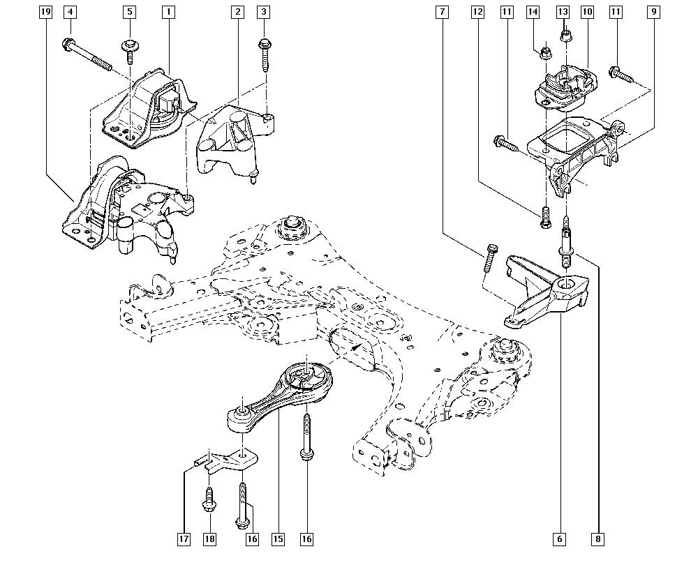RENAULT 8200423501 - Suport motor allinparts.ro