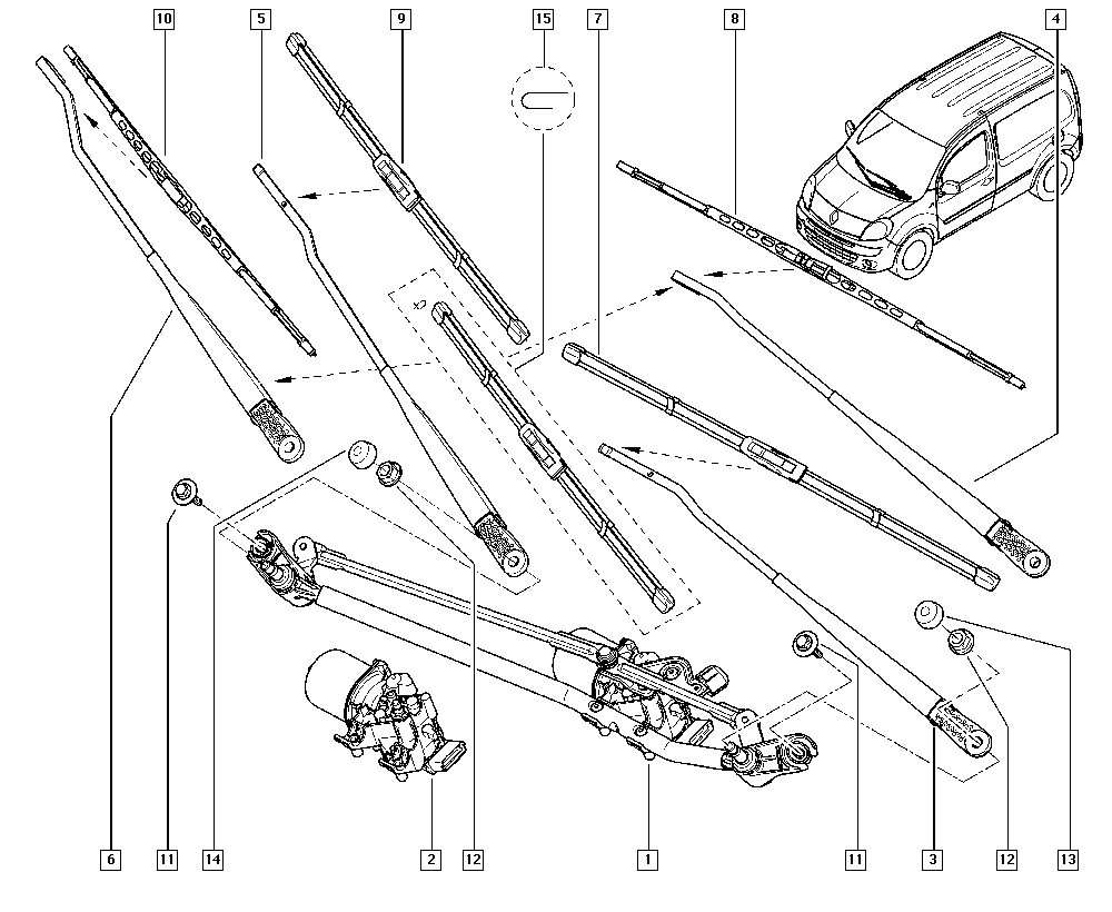 RENAULT 7701068754 - Lamela stergator allinparts.ro