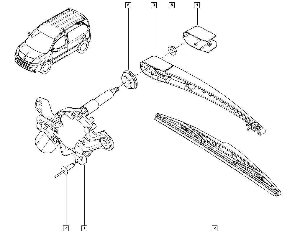 RENAULT 77 01 068 738 - Set stergatoare, curatare parbriz allinparts.ro