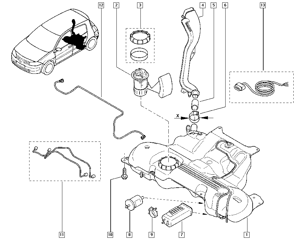 RENAULT 82 00 683 188 - Modul alimentare combustibil allinparts.ro