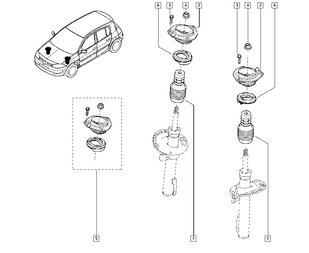 RENAULT 82 00 824 774 - Rulment sarcina amortizor allinparts.ro