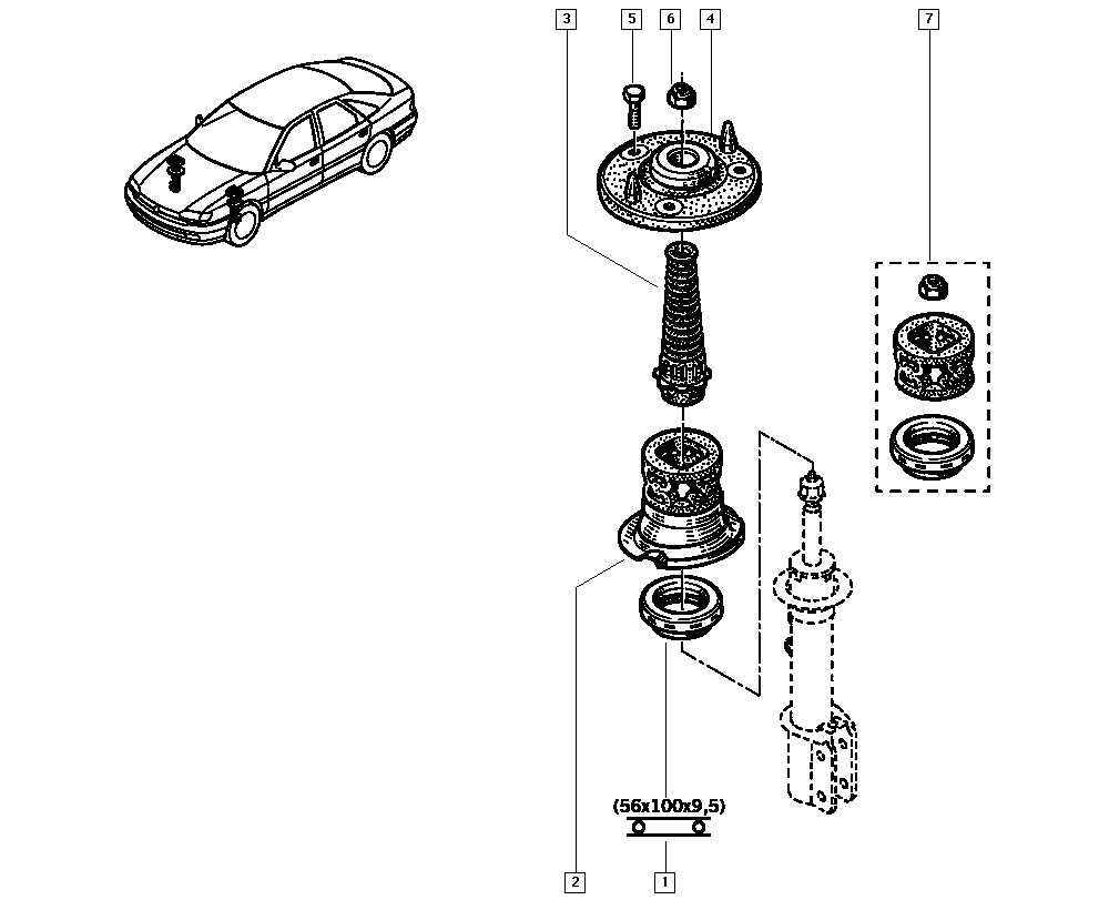 RENAULT TRUCKS 7700803635 - Rulment sarcina amortizor allinparts.ro